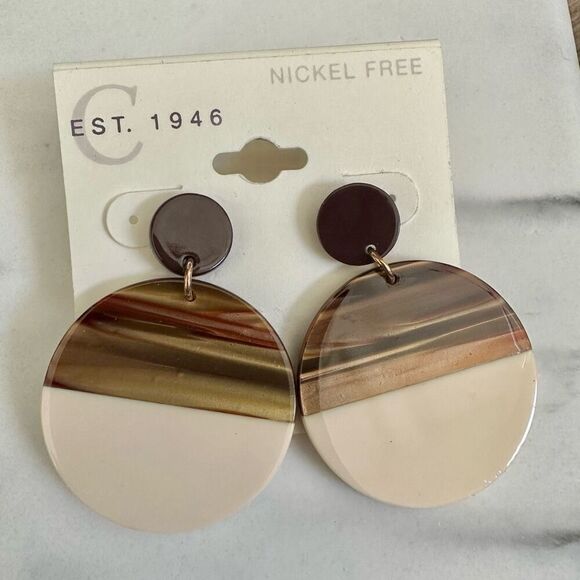 C est 1946 circle statement earrings - Picture 1 of 9